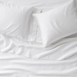 King 100% Linen Pillowcases White - Casaluna